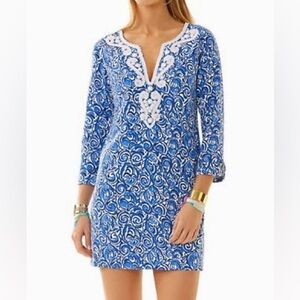 Lilly Pulitzer Julianna Tunic Dress in Indigo Chasing Tail -‎ M